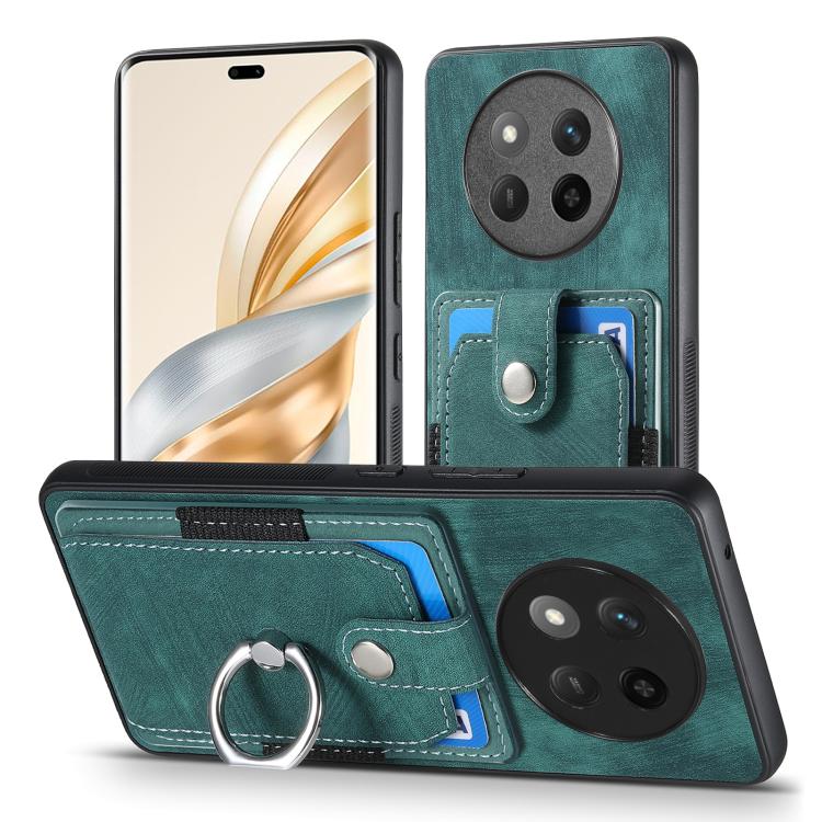 For Honor X60 Pro Retro Skin-feel Ring Card Wallet Phone Case
