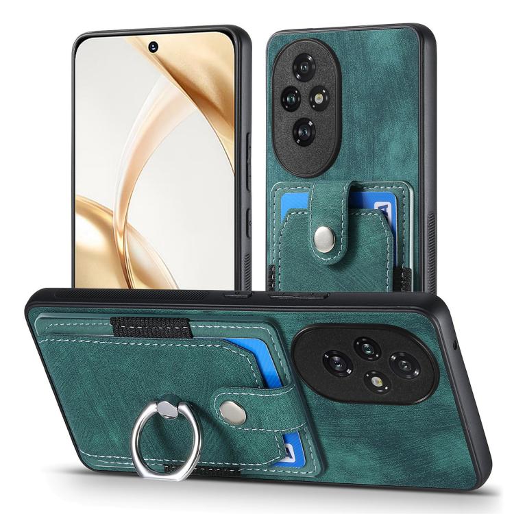 For Honor 200 Retro Skin-feel Ring Card Wallet Phone Case