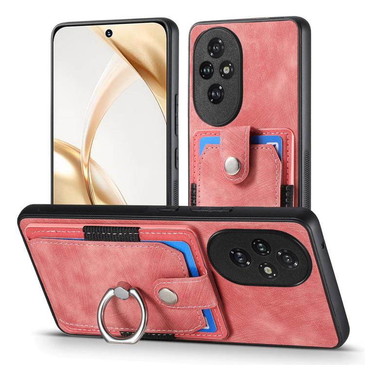For Honor 200 Retro Skin-feel Ring Card Wallet Phone Case