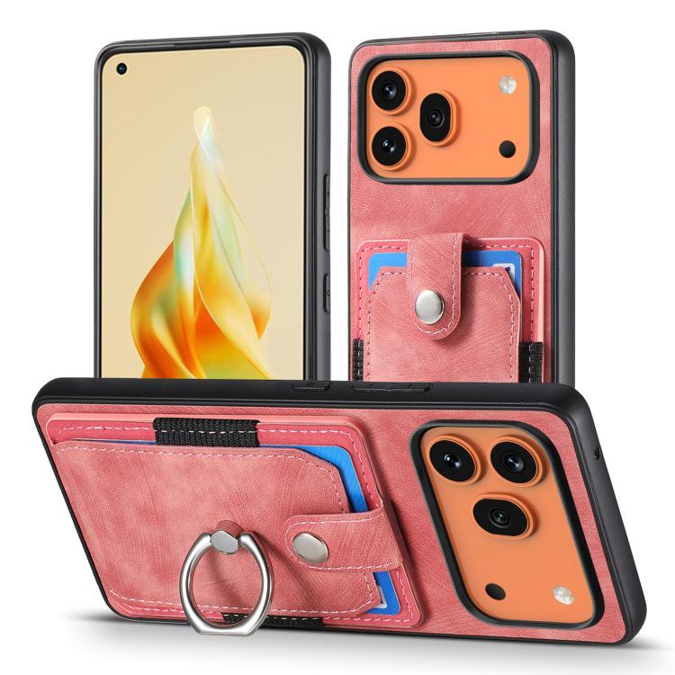 For Honor 600 Pro Global Retro Skin-feel Ring Card Wallet Phone Case