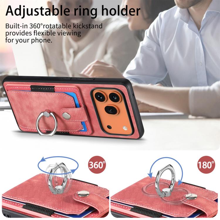 For Honor 600 Pro Global Retro Skin-feel Ring Card Wallet Phone Case