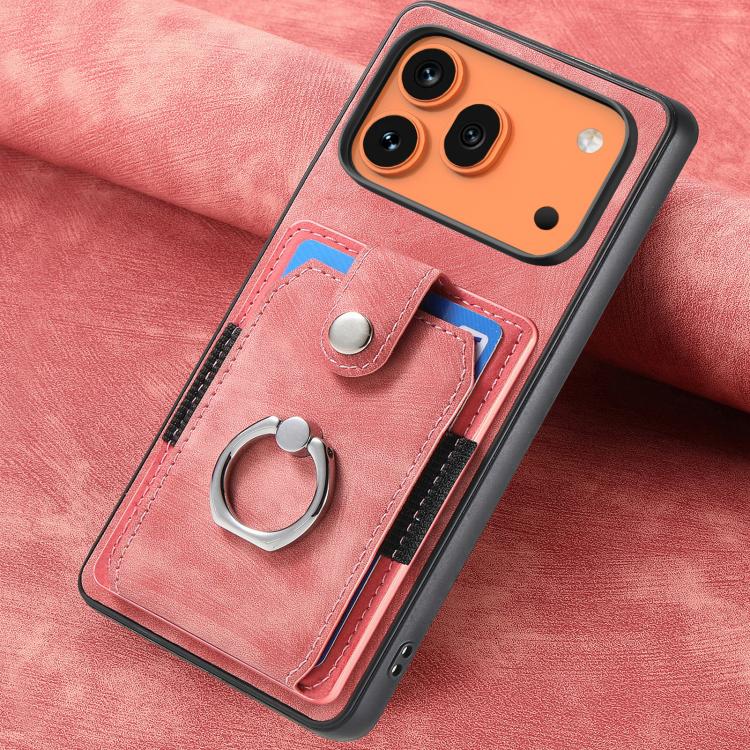 For Honor 600 Pro Global Retro Skin-feel Ring Card Wallet Phone Case