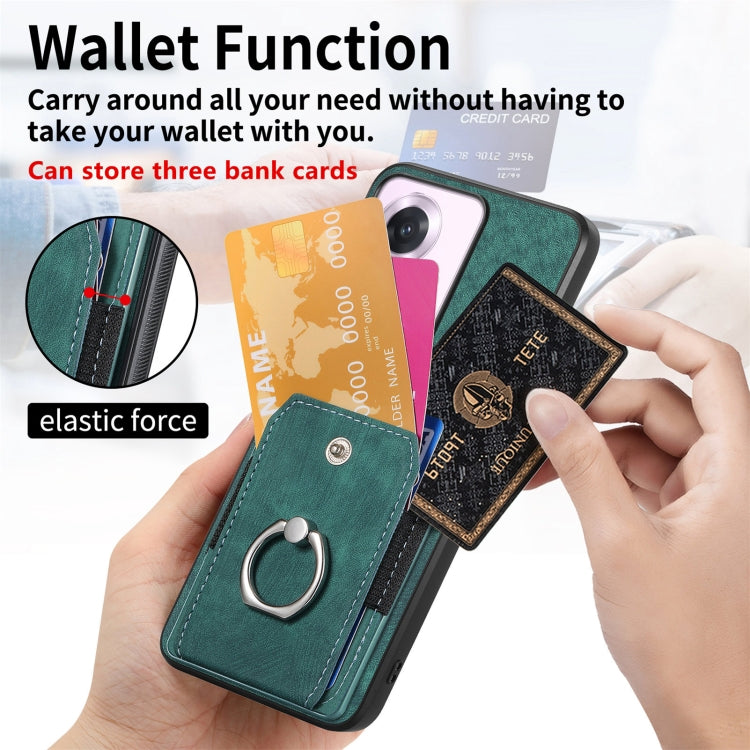 For OPPO Reno11 F 5G Retro Skin-feel Ring Card Wallet Phone Case