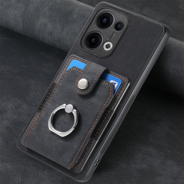 For OPPO Reno13 Retro Skin-feel Ring Card Wallet Phone Case