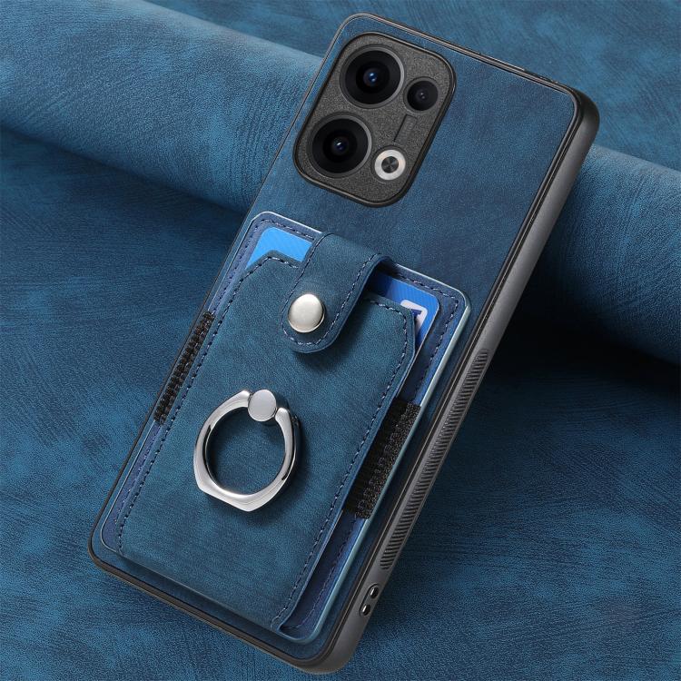 For OPPO Reno13 Retro Skin-feel Ring Card Wallet Phone Case