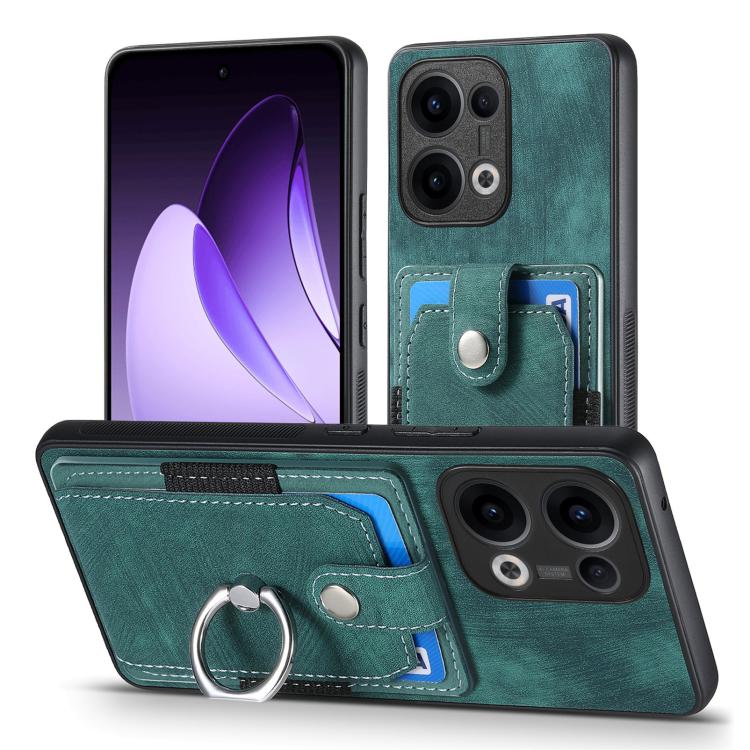 For OPPO Reno13 Retro Skin-feel Ring Card Wallet Phone Case