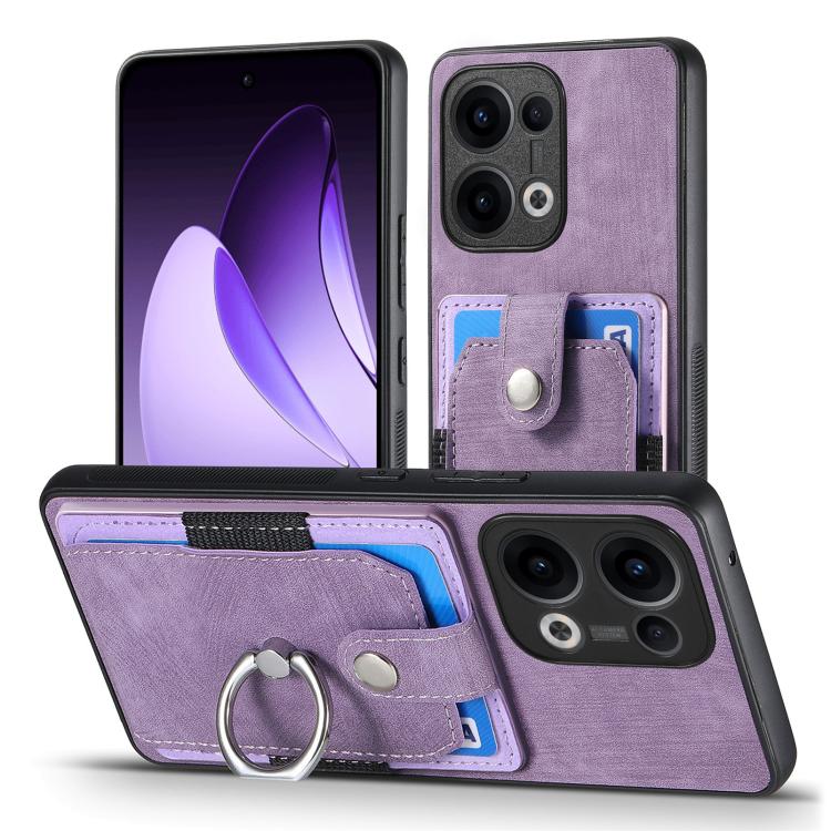 For OPPO Reno13 Retro Skin-feel Ring Card Wallet Phone Case