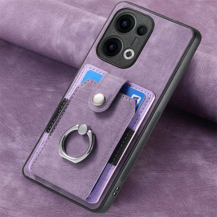 For OPPO Reno13 Retro Skin-feel Ring Card Wallet Phone Case