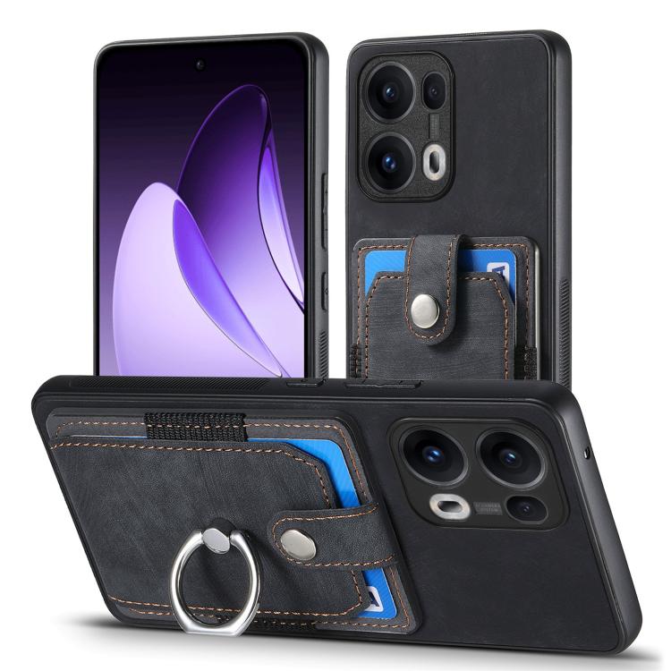 For OPPO Reno13 Pro Retro Skin-feel Ring Card Wallet Phone Case