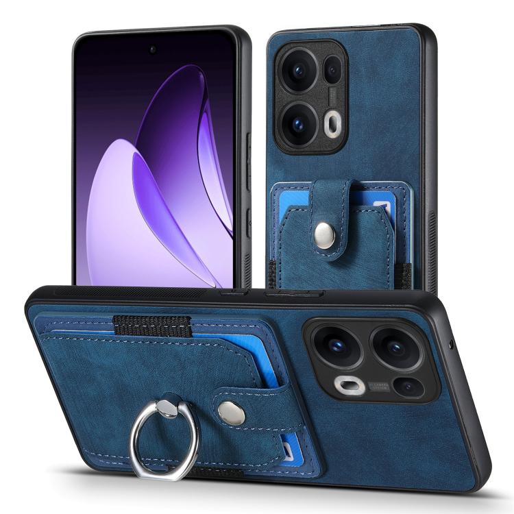 For OPPO Reno13 Pro Retro Skin-feel Ring Card Wallet Phone Case