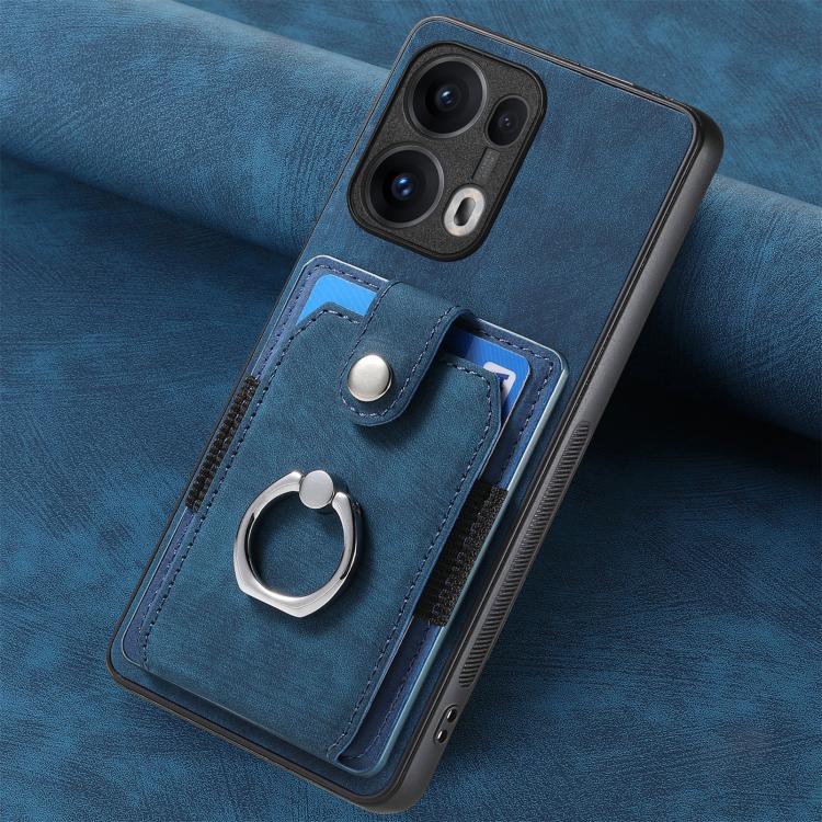 For OPPO Reno13 Pro Retro Skin-feel Ring Card Wallet Phone Case