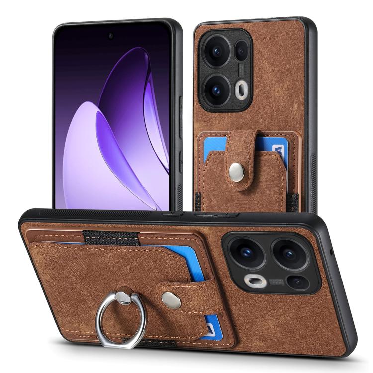 For OPPO Reno13 Pro Retro Skin-feel Ring Card Wallet Phone Case