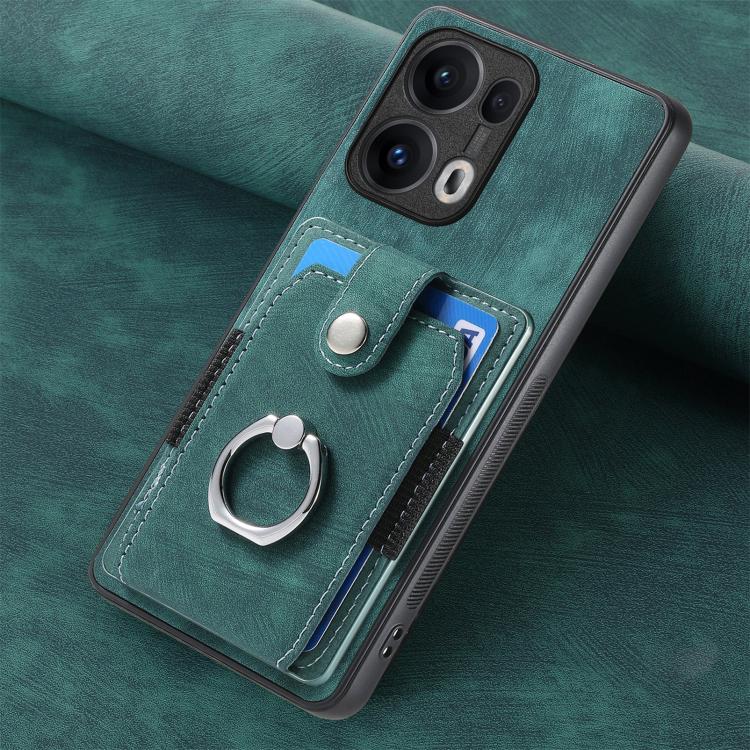 For OPPO Reno13 Pro Retro Skin-feel Ring Card Wallet Phone Case