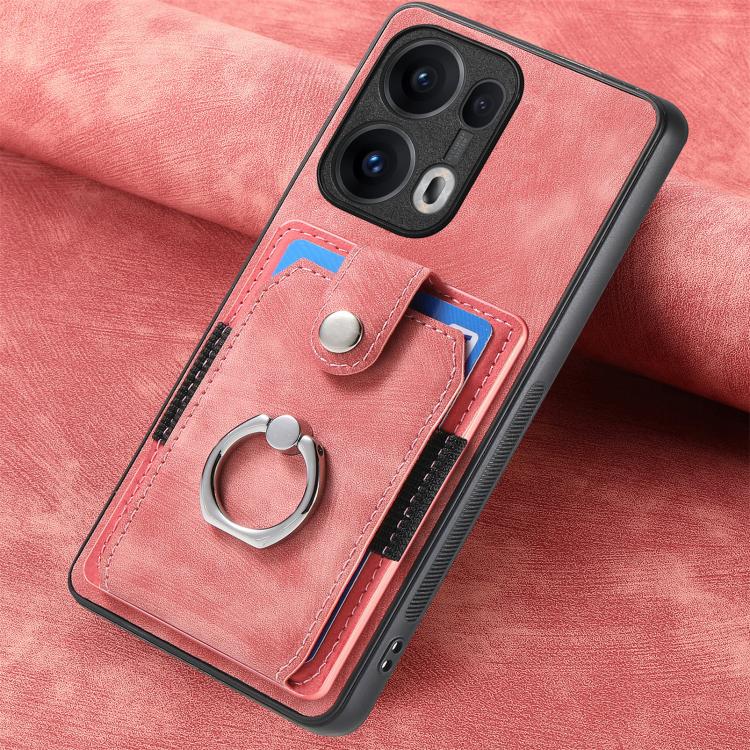 For OPPO Reno13 Pro Retro Skin-feel Ring Card Wallet Phone Case