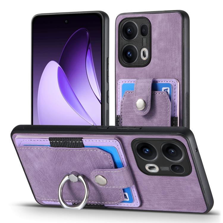 For OPPO Reno13 Pro Retro Skin-feel Ring Card Wallet Phone Case