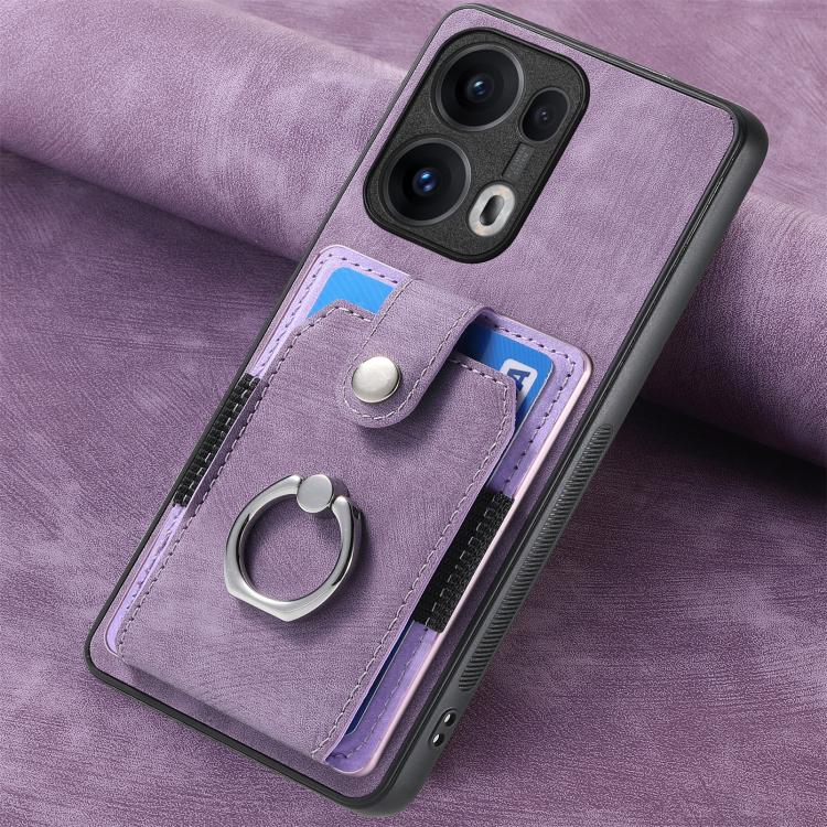 For OPPO Reno13 Pro Retro Skin-feel Ring Card Wallet Phone Case