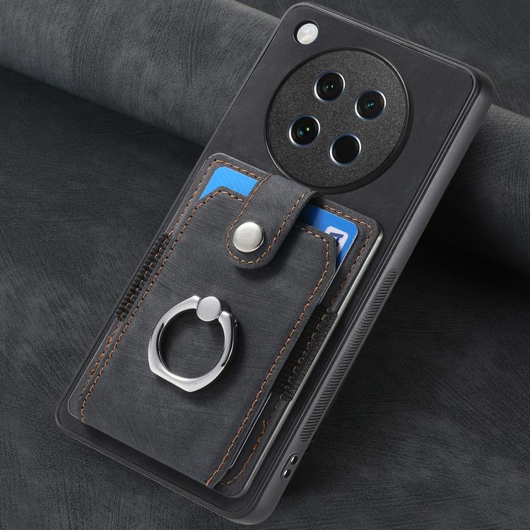 For OPPO Find X8s Retro Skin-feel Ring Card Wallet Phone Case