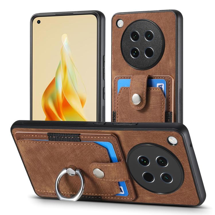 For OPPO Find X8s Retro Skin-feel Ring Card Wallet Phone Case