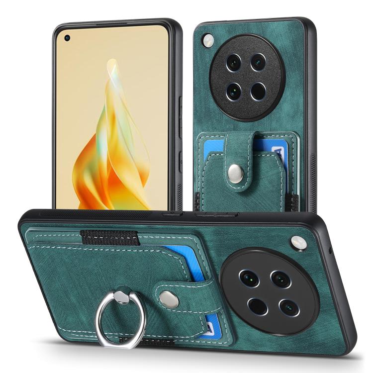 For OPPO Find X8s Retro Skin-feel Ring Card Wallet Phone Case