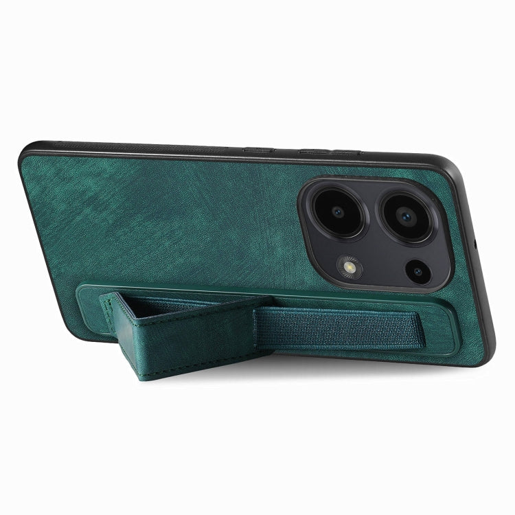 For Xiaomi Redmi Note 13 Pro 4G Retro Wristband Holder Leather Back Phone Case