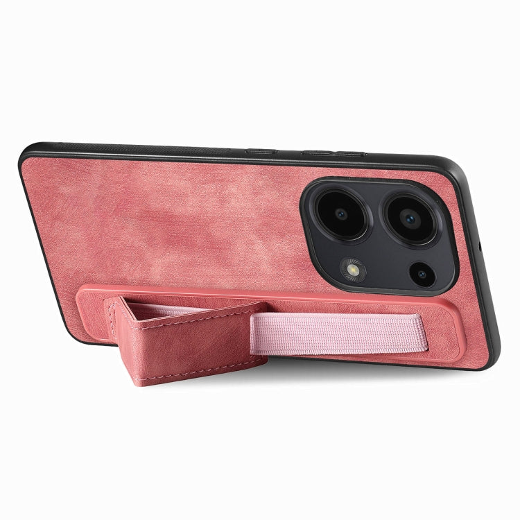 For Xiaomi Redmi Note 13 Pro 4G Retro Wristband Holder Leather Back Phone Case