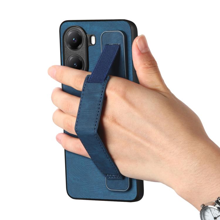 For Redmi Turbo 4 Retro Wristband Holder Leather Back Phone Case