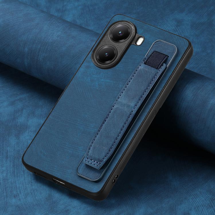 For Redmi Turbo 4 Retro Wristband Holder Leather Back Phone Case