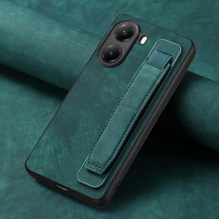 For Xiaomi Poco X7 Pro Retro Wristband Holder Leather Back Phone Case