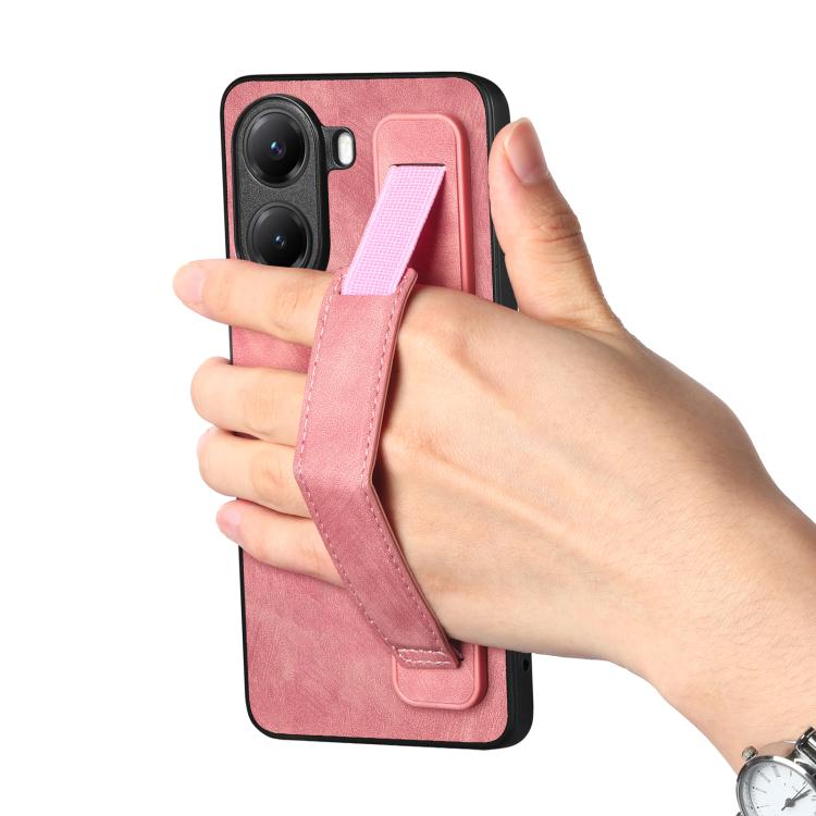 For Xiaomi Poco X7 Pro Retro Wristband Holder Leather Back Phone Case