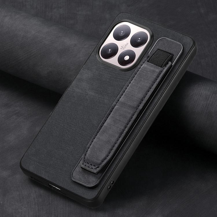 For Xiaomi 15T Retro Wristband Holder Leather Back Phone Case