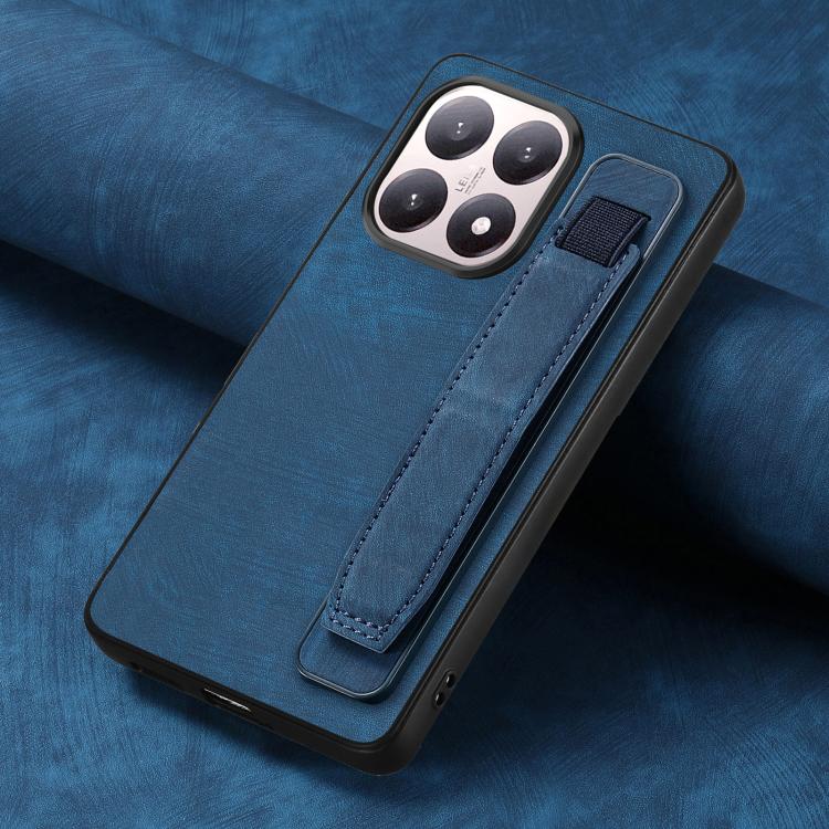 For Xiaomi 15T Retro Wristband Holder Leather Back Phone Case
