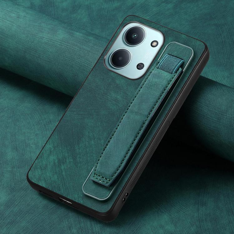 For Redmi 15C 5G / 4G Glodal 171mm Retro Wristband Holder Leather Back Phone Case