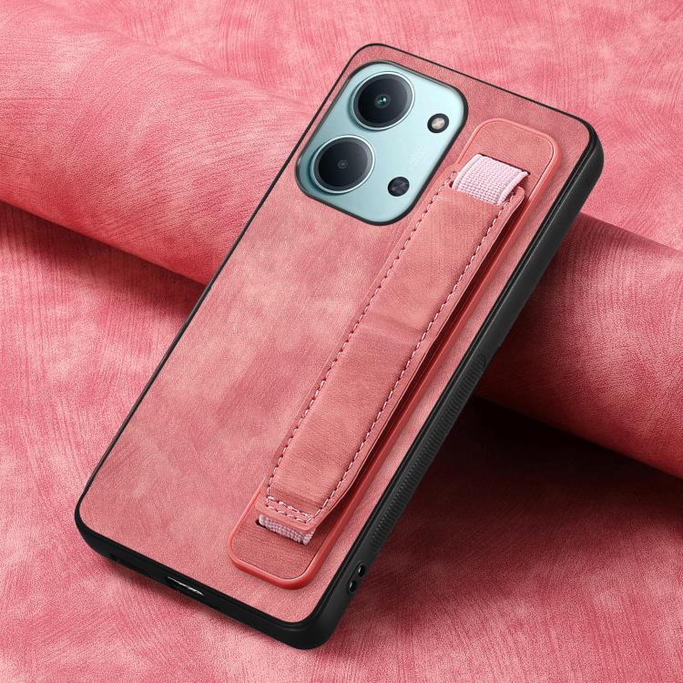 For Redmi 15C 5G / 4G Glodal 171mm Retro Wristband Holder Leather Back Phone Case