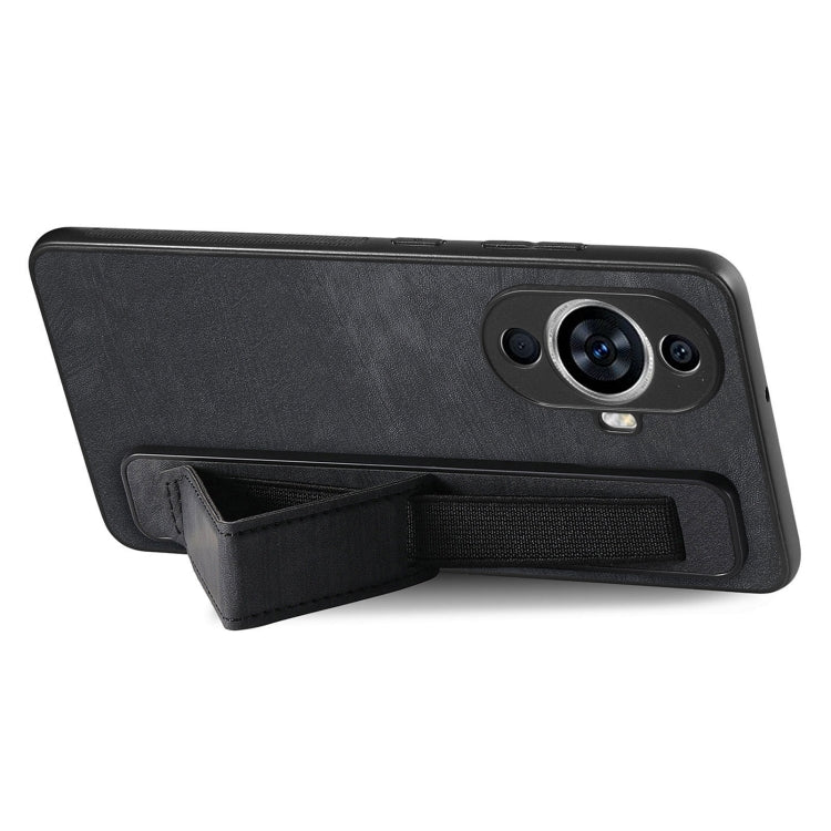 For Huawei nova 11 Retro Wristband Holder Leather Back Phone Case