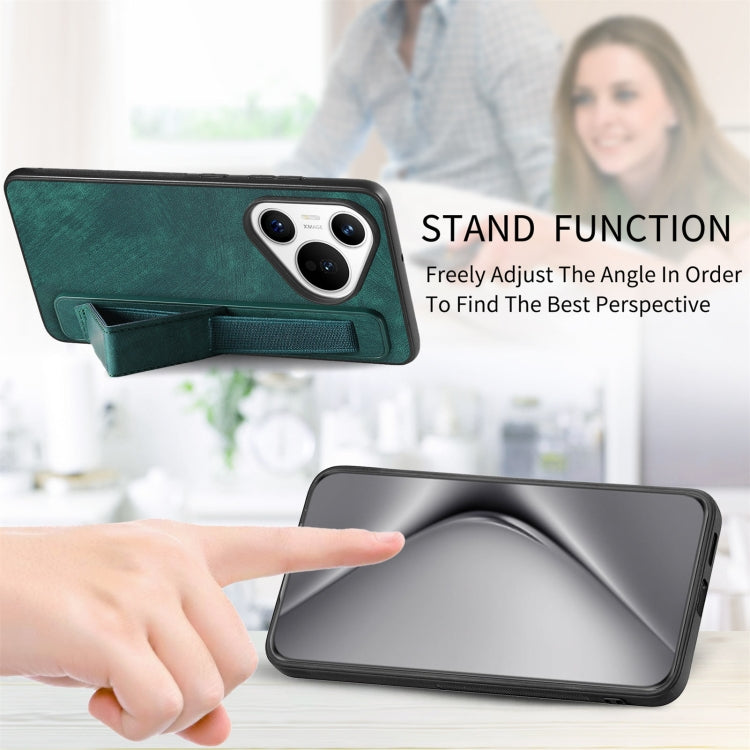 For Huawei Pura 70 Pro+ Retro Wristband Holder Leather Back Phone Case