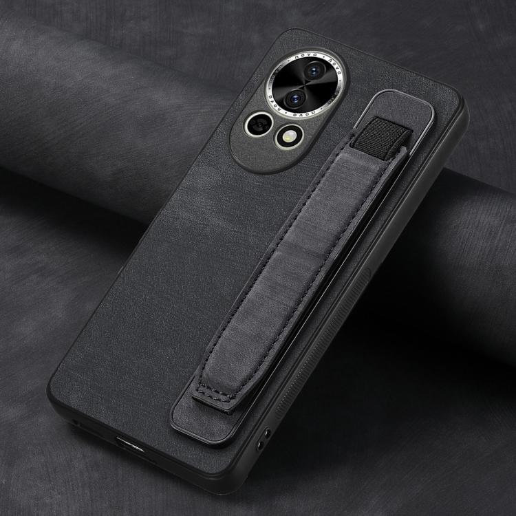 For Huawei nova 13 Pro Retro Wristband Holder Leather Back Phone Case