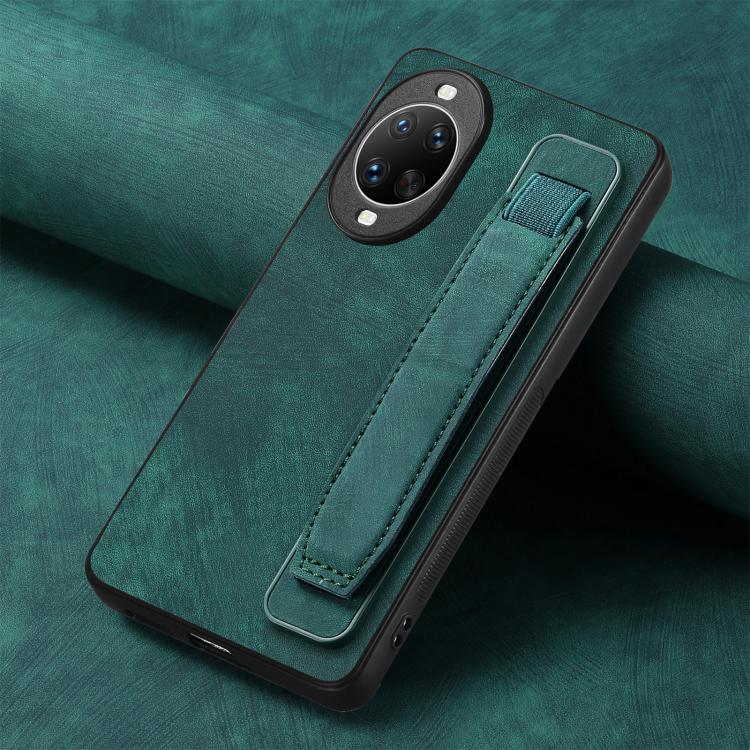 For Huawei nova 14 Retro Wristband Holder Leather Back Phone Case