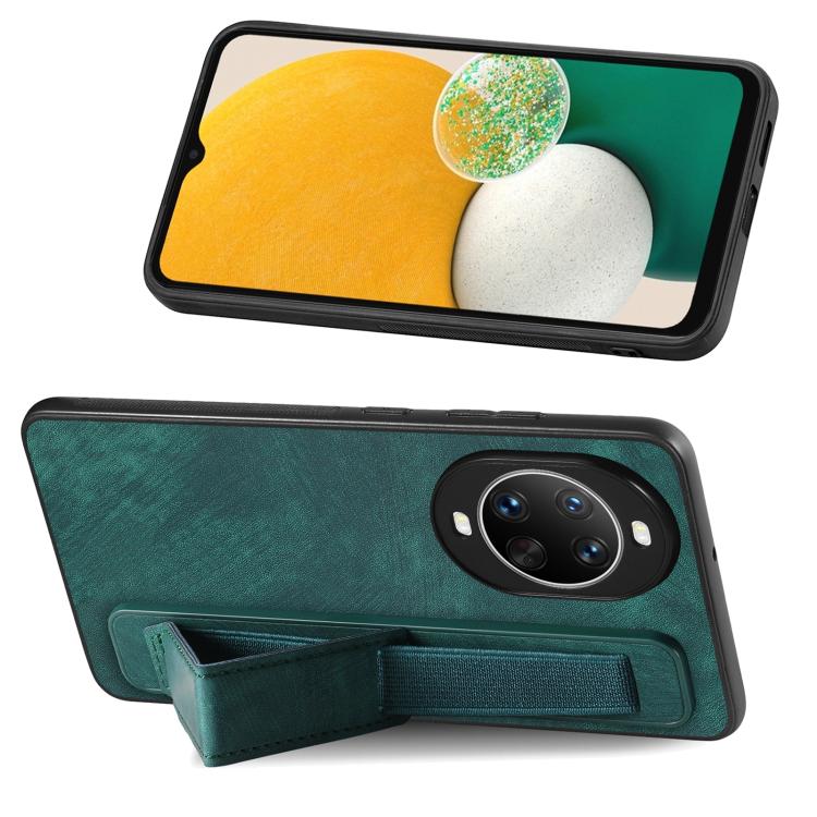 For Huawei nova 14 Pro Retro Wristband Holder Leather Back Phone Case