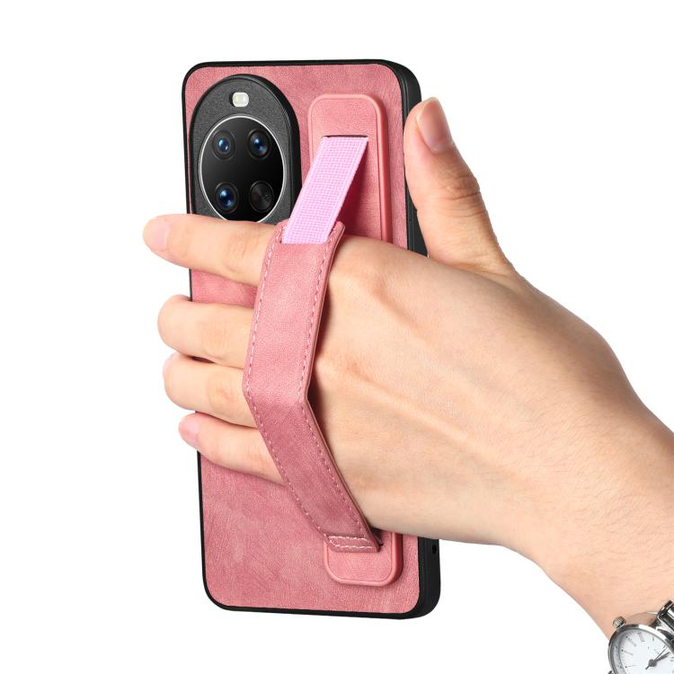 For Huawei nova 14 Pro Retro Wristband Holder Leather Back Phone Case