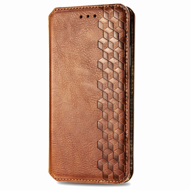 For Infinix Hot 30i Cubic Grid Pressed Magnetic Leather Phone Case