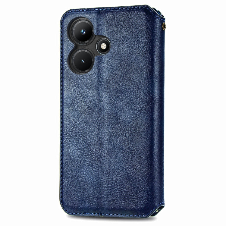 For Infinix Hot 30i Cubic Grid Pressed Magnetic Leather Phone Case