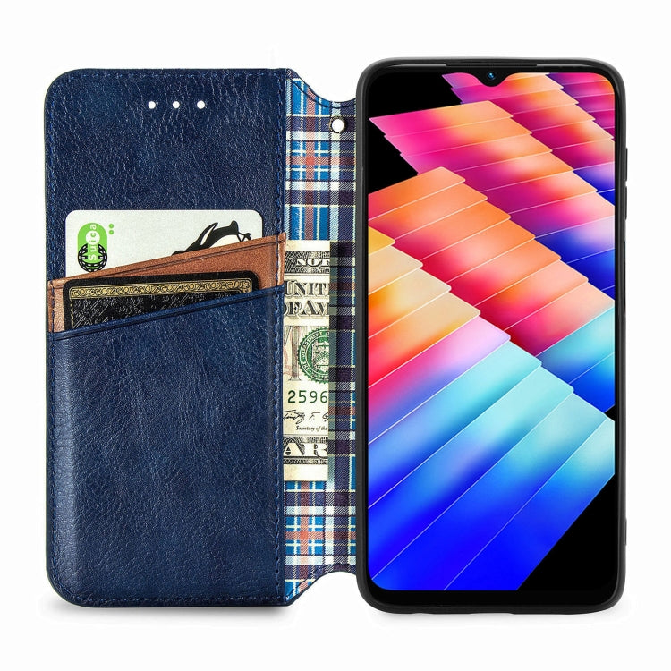 For Infinix Hot 30i Cubic Grid Pressed Magnetic Leather Phone Case