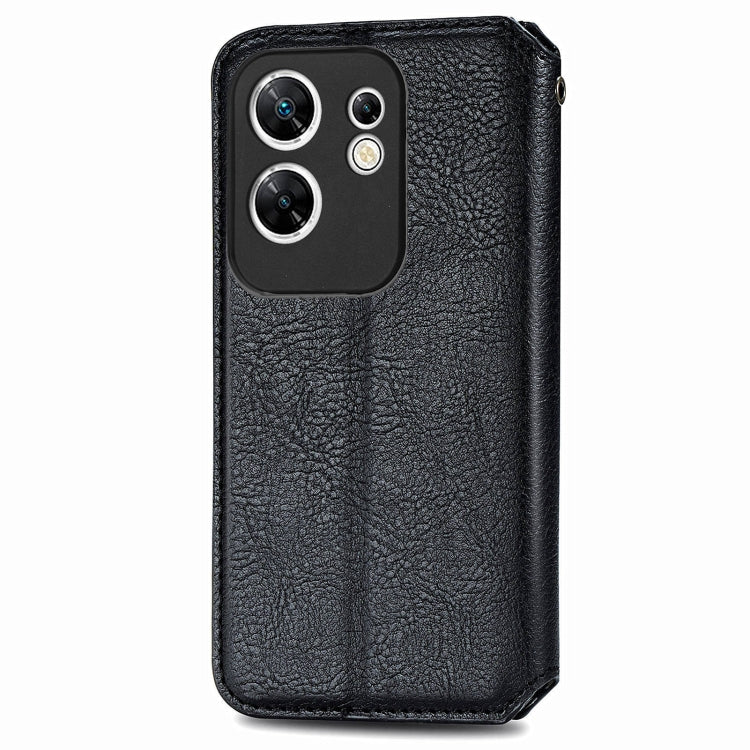 For Infinix Zero 30 4G Cubic Grid Pressed Magnetic Leather Phone Case