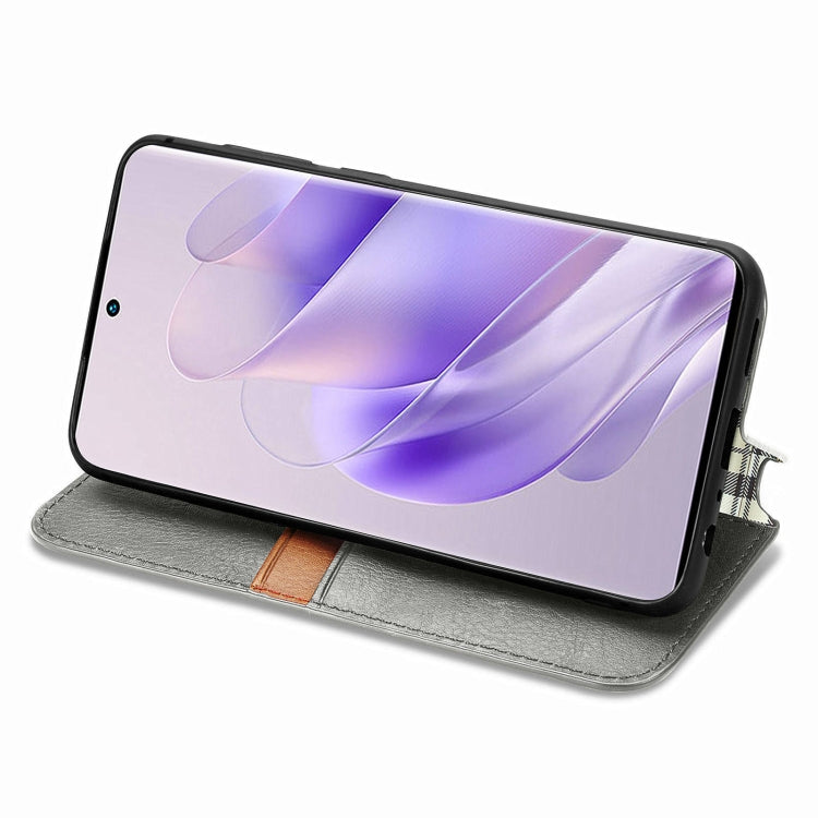 For Infinix Zero 30 4G Cubic Grid Pressed Magnetic Leather Phone Case