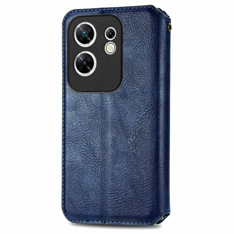 For Infinix Zero 30 4G Cubic Grid Pressed Magnetic Leather Phone Case