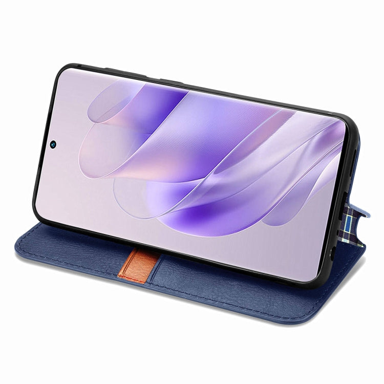 For Infinix Zero 30 4G Cubic Grid Pressed Magnetic Leather Phone Case