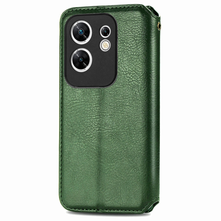 For Infinix Zero 30 4G Cubic Grid Pressed Magnetic Leather Phone Case