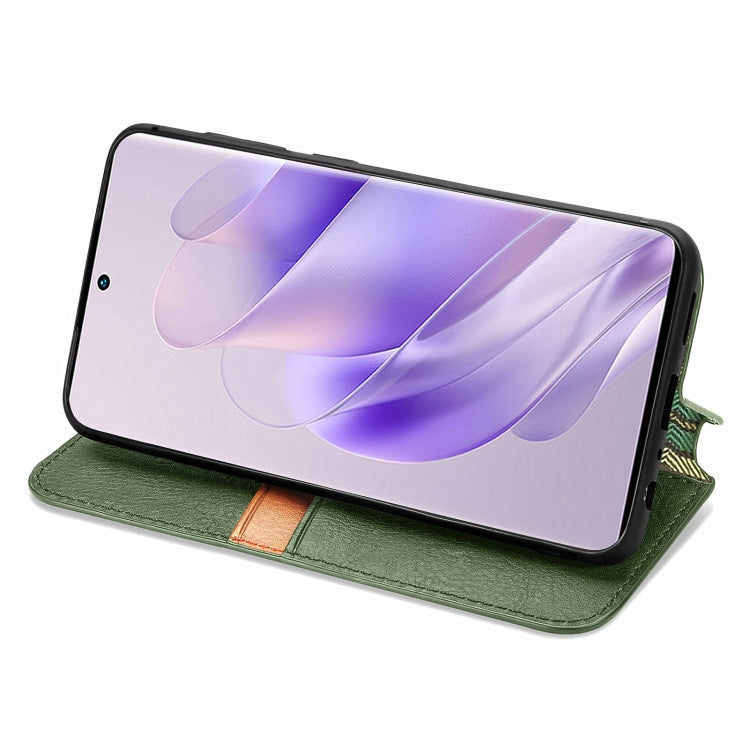 For Infinix Zero 30 4G Cubic Grid Pressed Magnetic Leather Phone Case