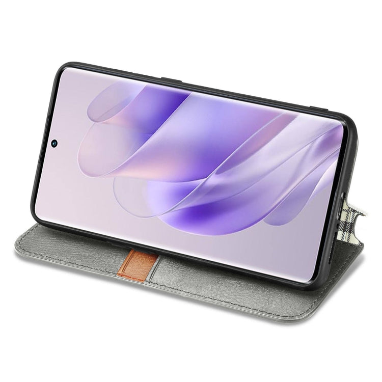 For Infinix Zero 30 5G Cubic Grid Pressed Magnetic Leather Phone Case