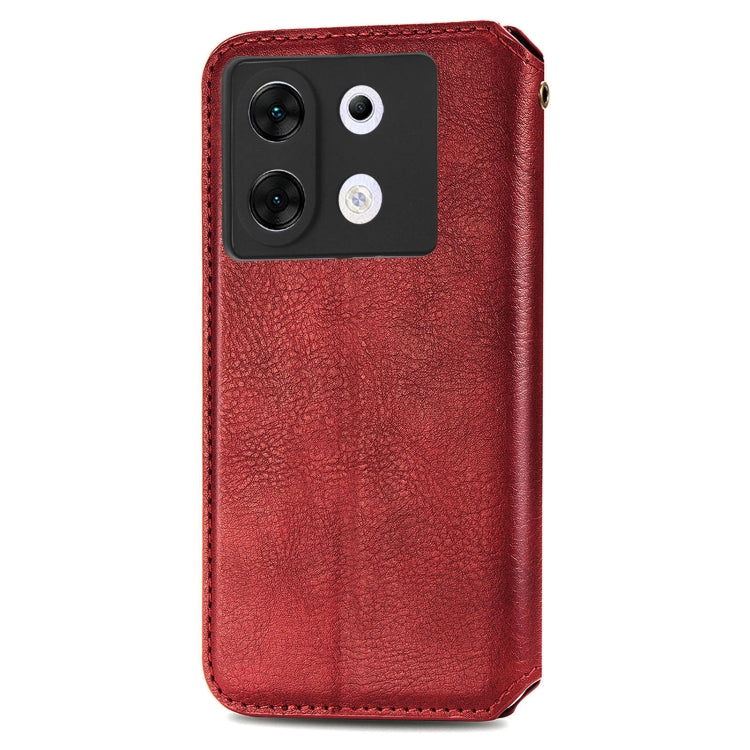 For Infinix Zero 30 5G Cubic Grid Pressed Magnetic Leather Phone Case